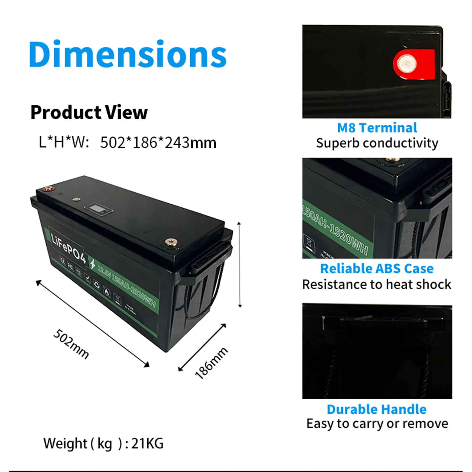 12.8V 100AH 150AH 200AH Lithium Solar Batteries - Image 7