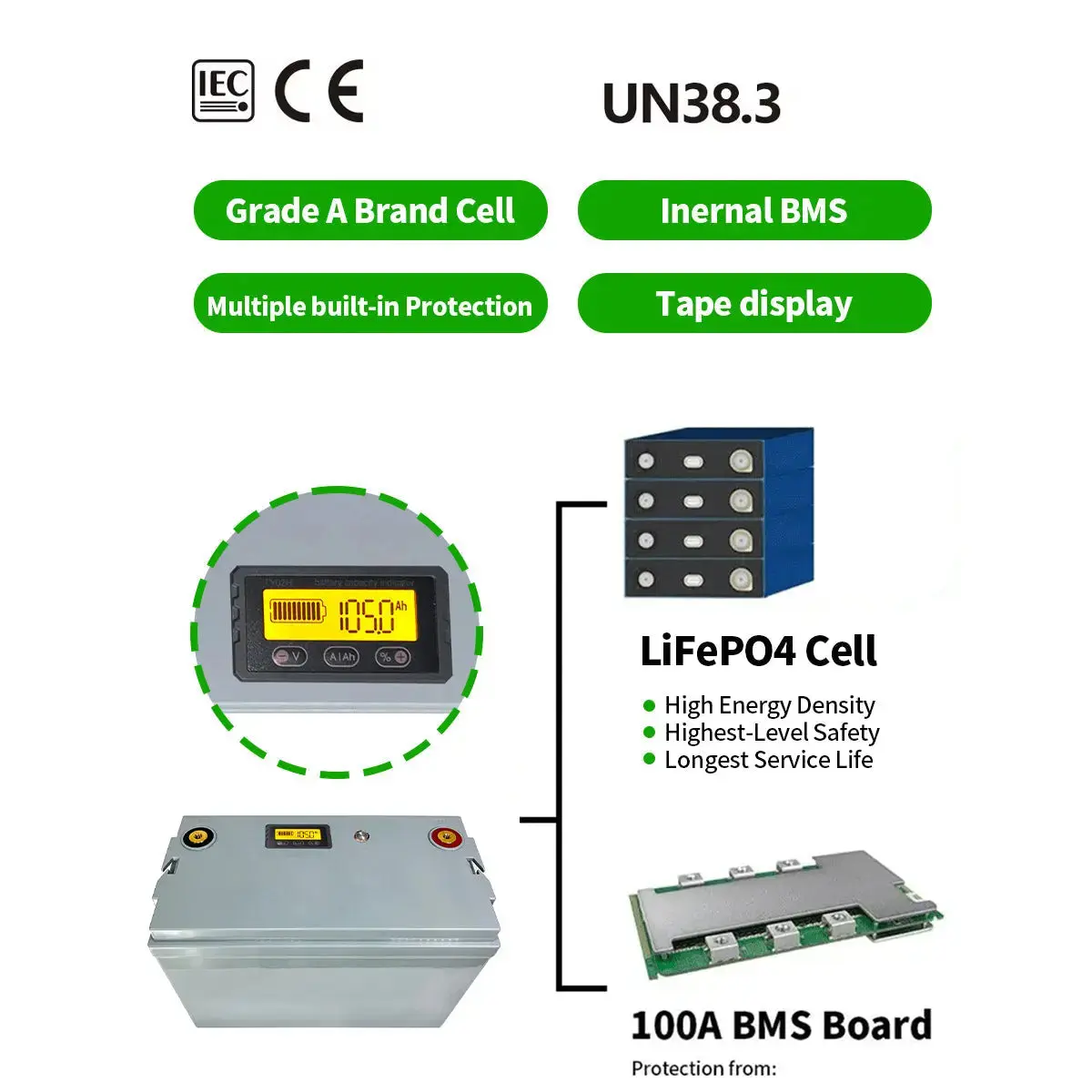 25.6V 200AH Renewable Energy Storage Lithium Battery - Image 6
