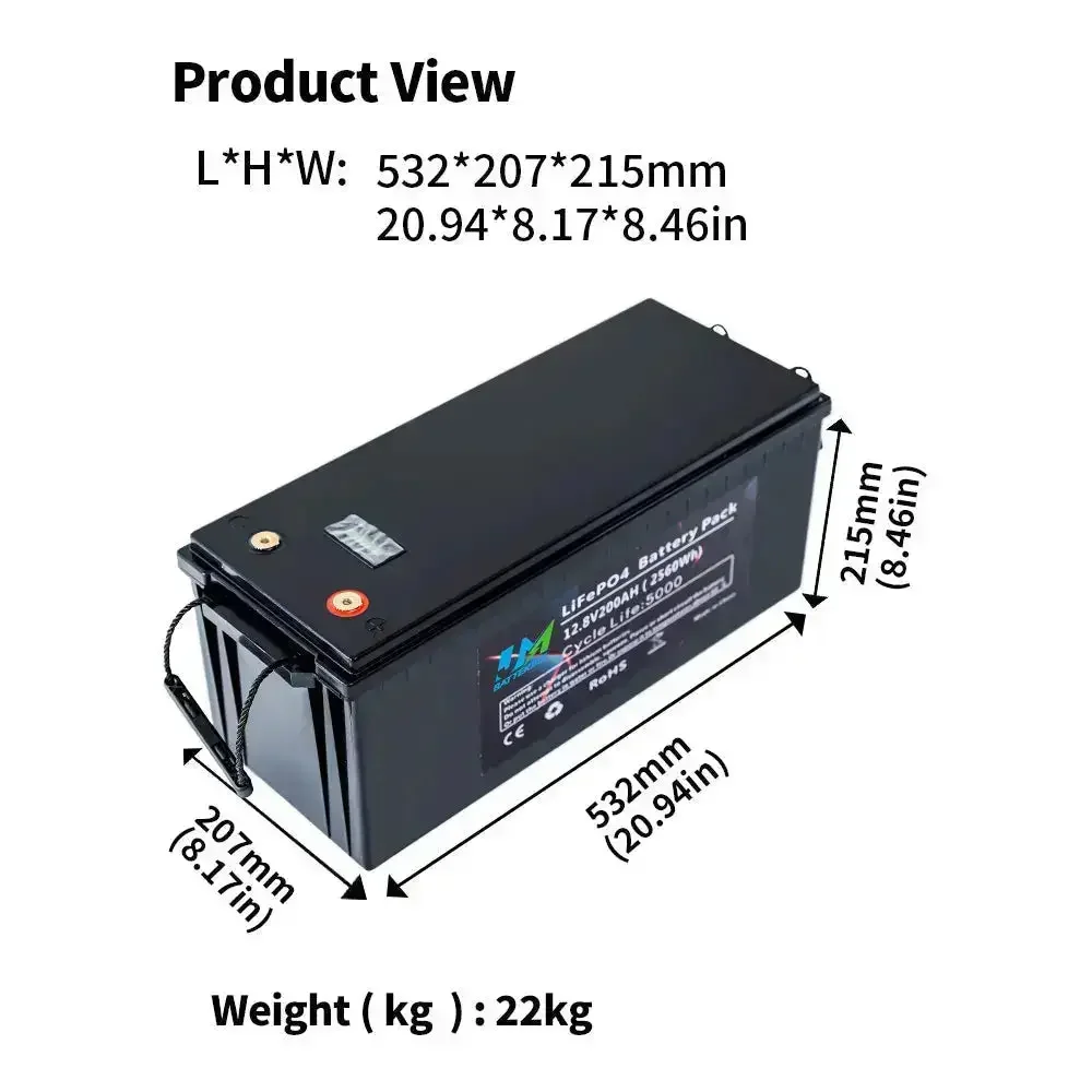 12.8V 200AH Lithium Power Batteries For Marine - Image 3