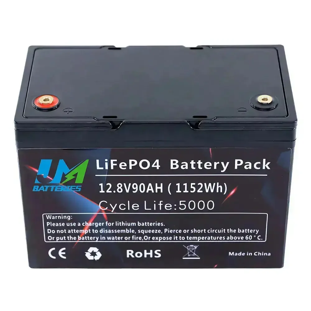 12.8V 90AH Lithium Ion Battery Solar Storage System LiFePO4 Battery