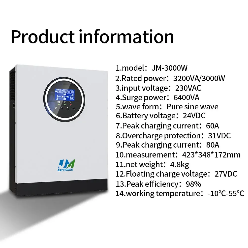 1800-3000W Hybrid Solar Inverter for Homes - Image 2