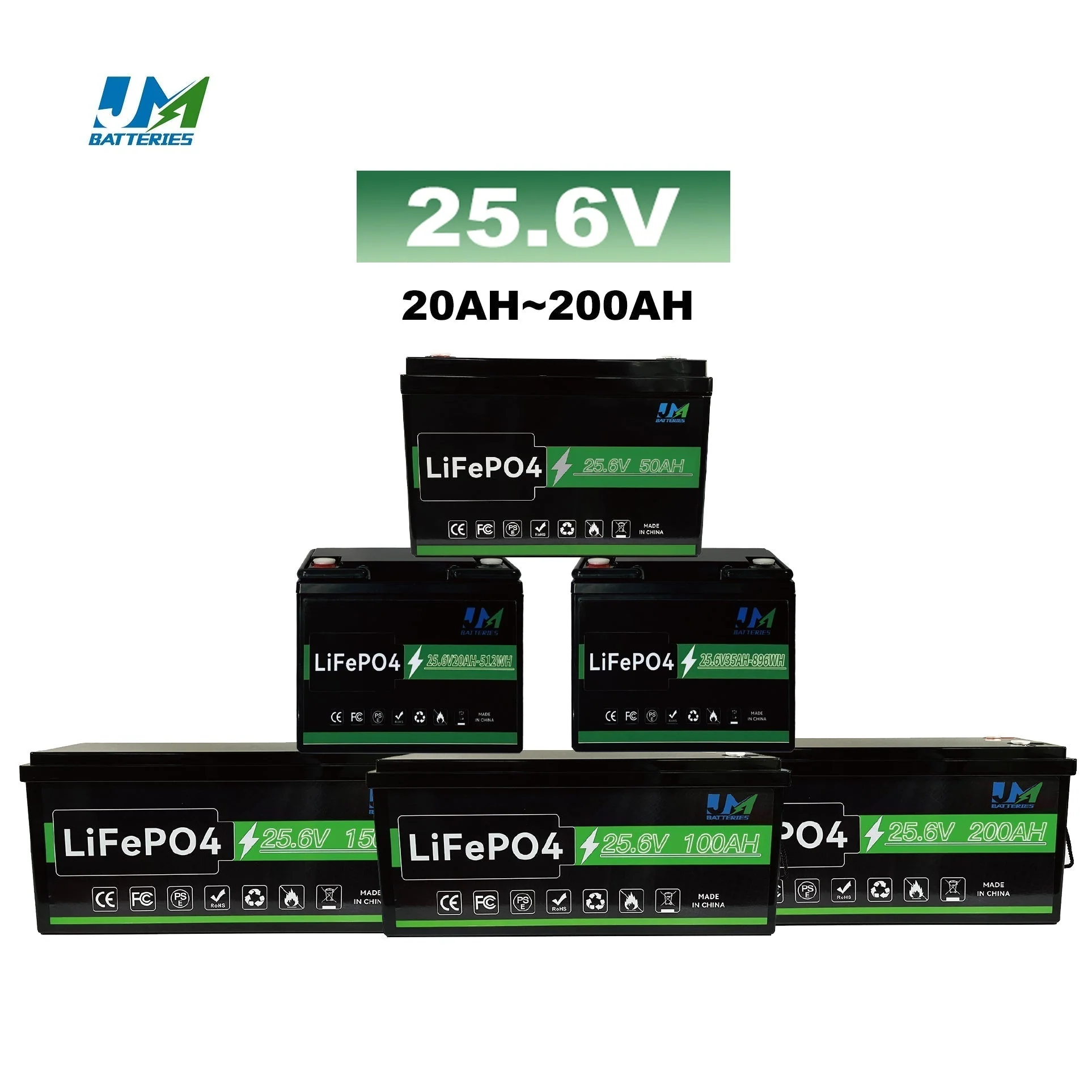 JM 24v lithium battery aa 25.6V 100Ah Lifepo4 Battery Pack - Image 4