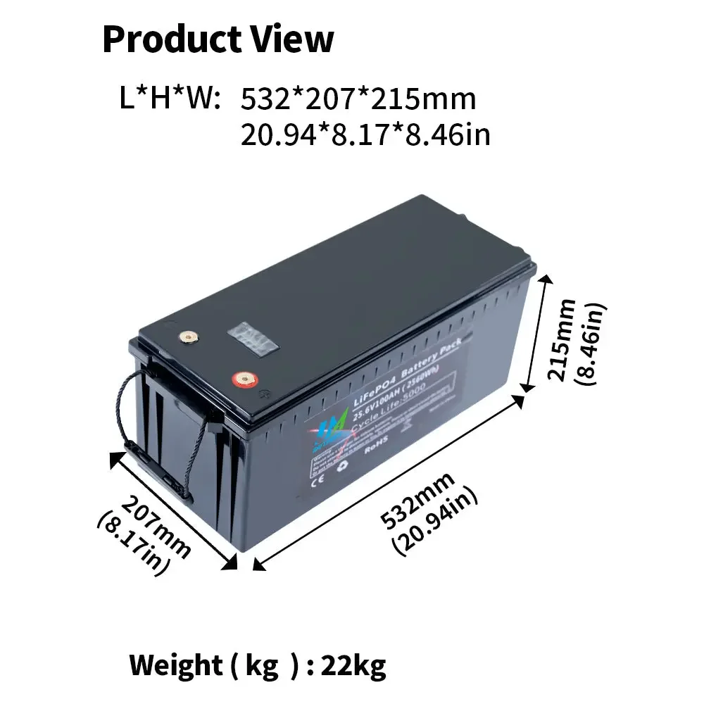 24V 100AH Lithium Ion Batteries For Electric Motorcycle - Image 3
