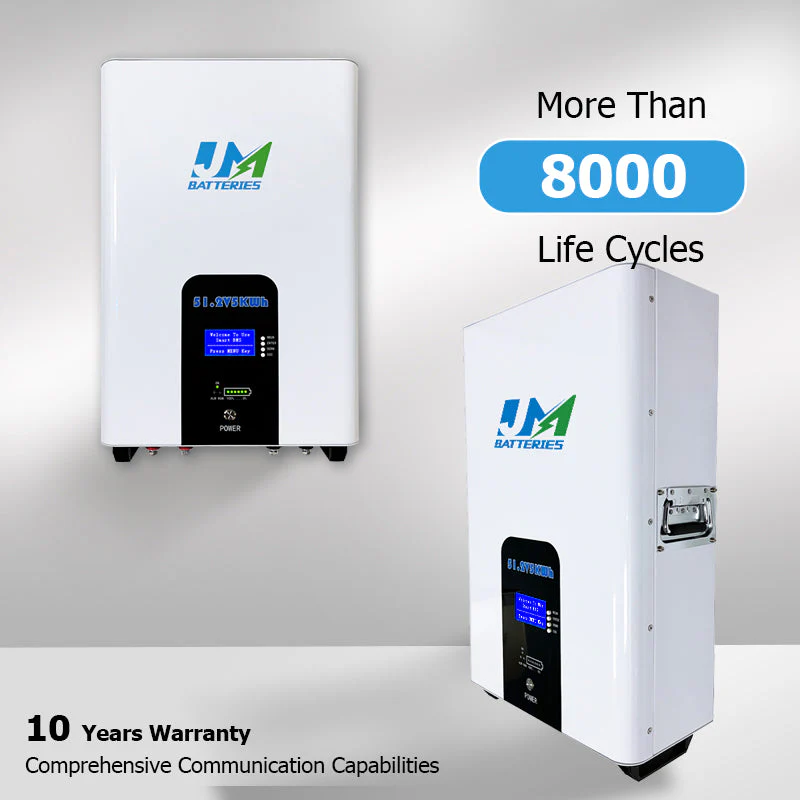48V 51.2V 100ah Wall Mounted Solar Storage Power Lithium Cell Ion 5kwh LiFePO4 Deep Cycle Rechargeable Long Life Battery