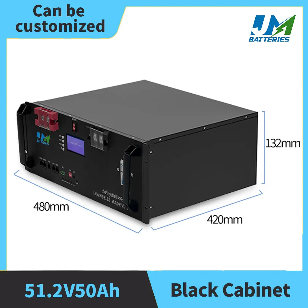 51.2V 50ah 100ah 150ah 200ah Deep Cycle Cabinet LiFePO4 Battery