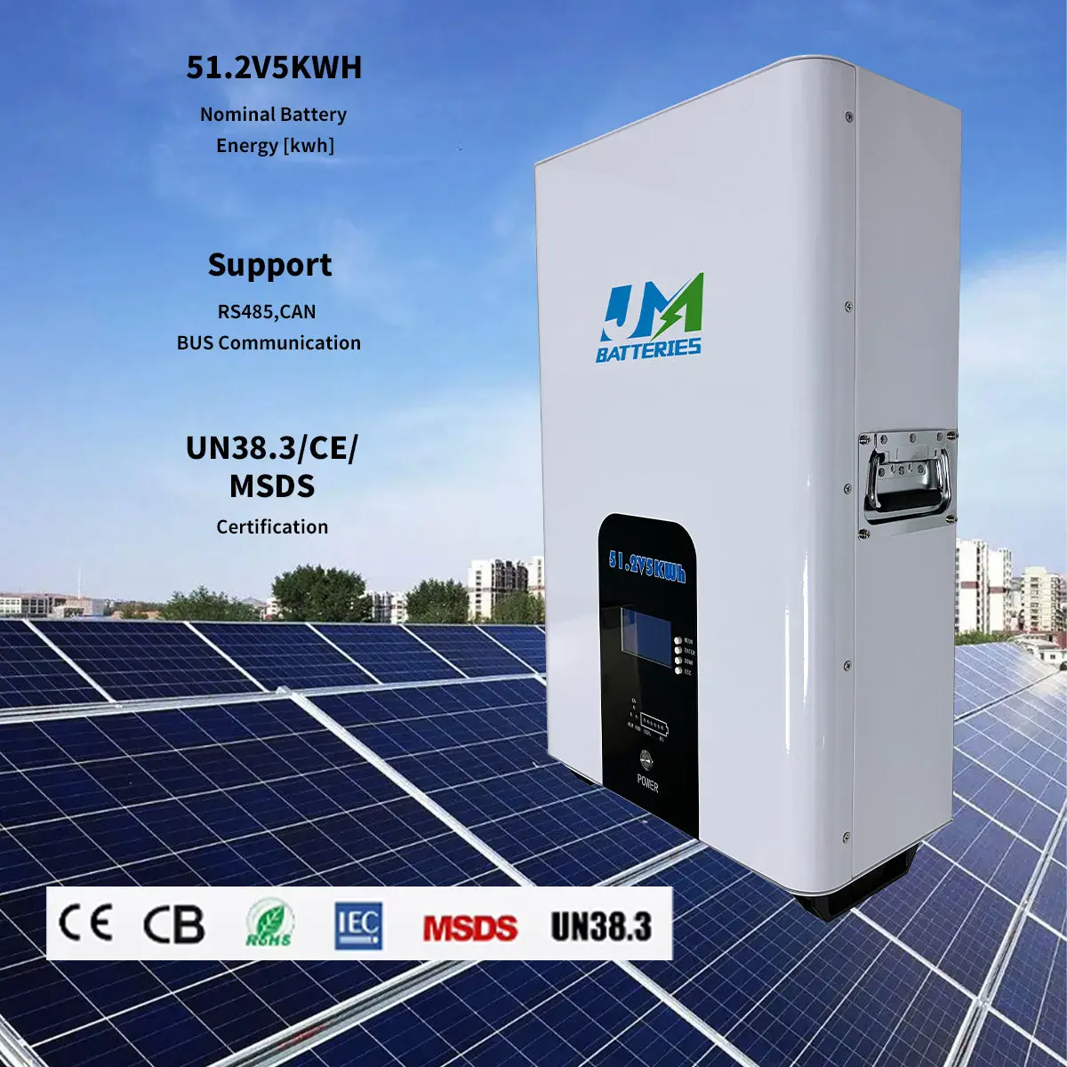 51.2V 100AH Home LiFePO4 Phosphate Battery