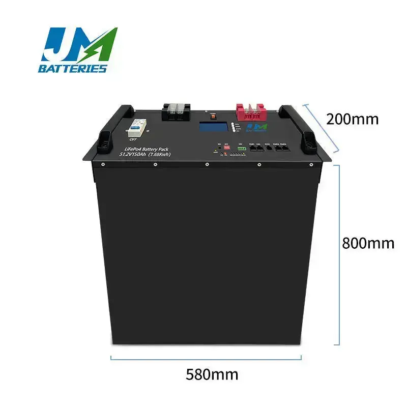 51.2V 150ah 50ah 100ah 200ah Stackable Rack Mounted LiFePO4 Lithium Battery - Image 4