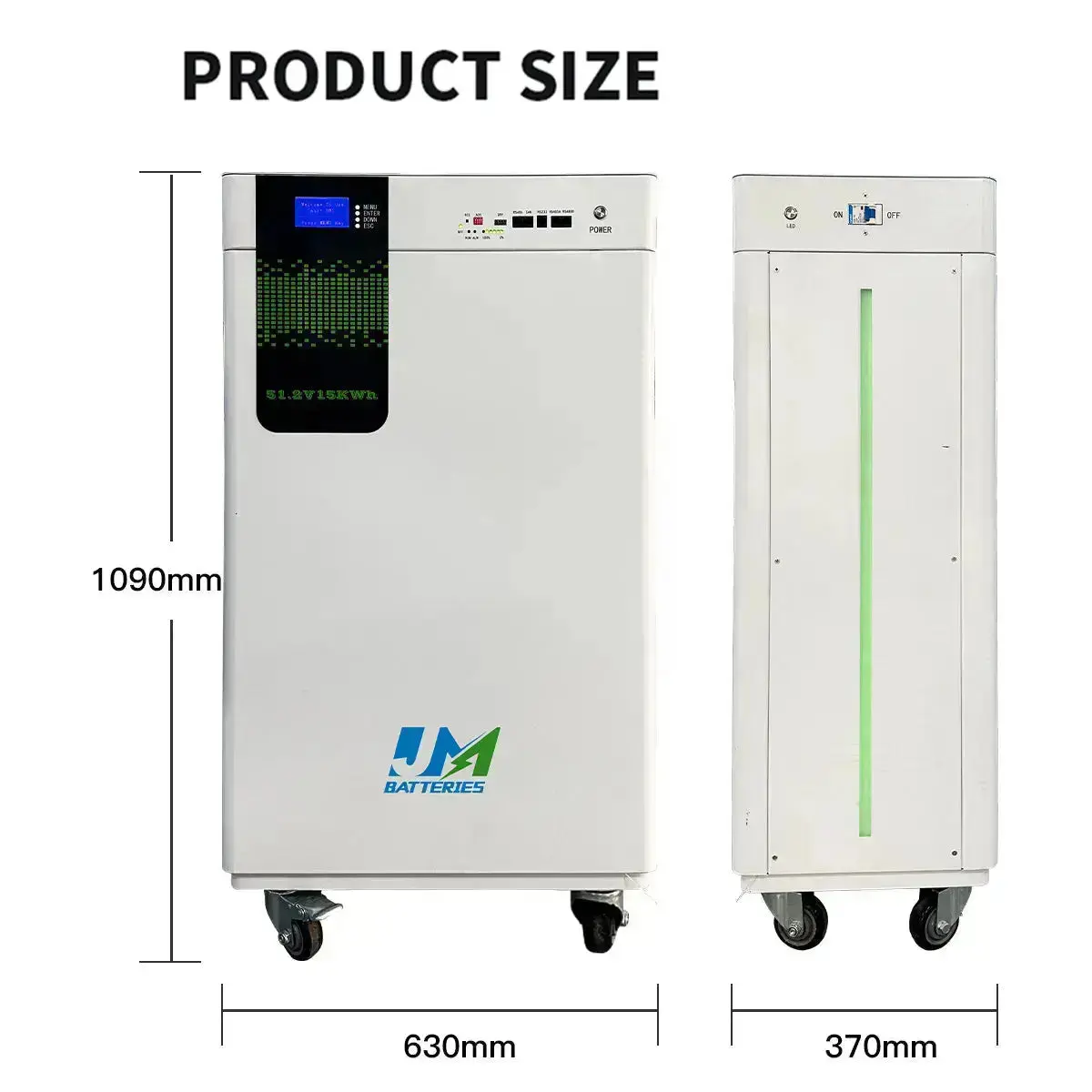 51.2V 200AH 300AH Movable LiFePO4 Battery Pack off-Grid Solar Power Battery - Image 5