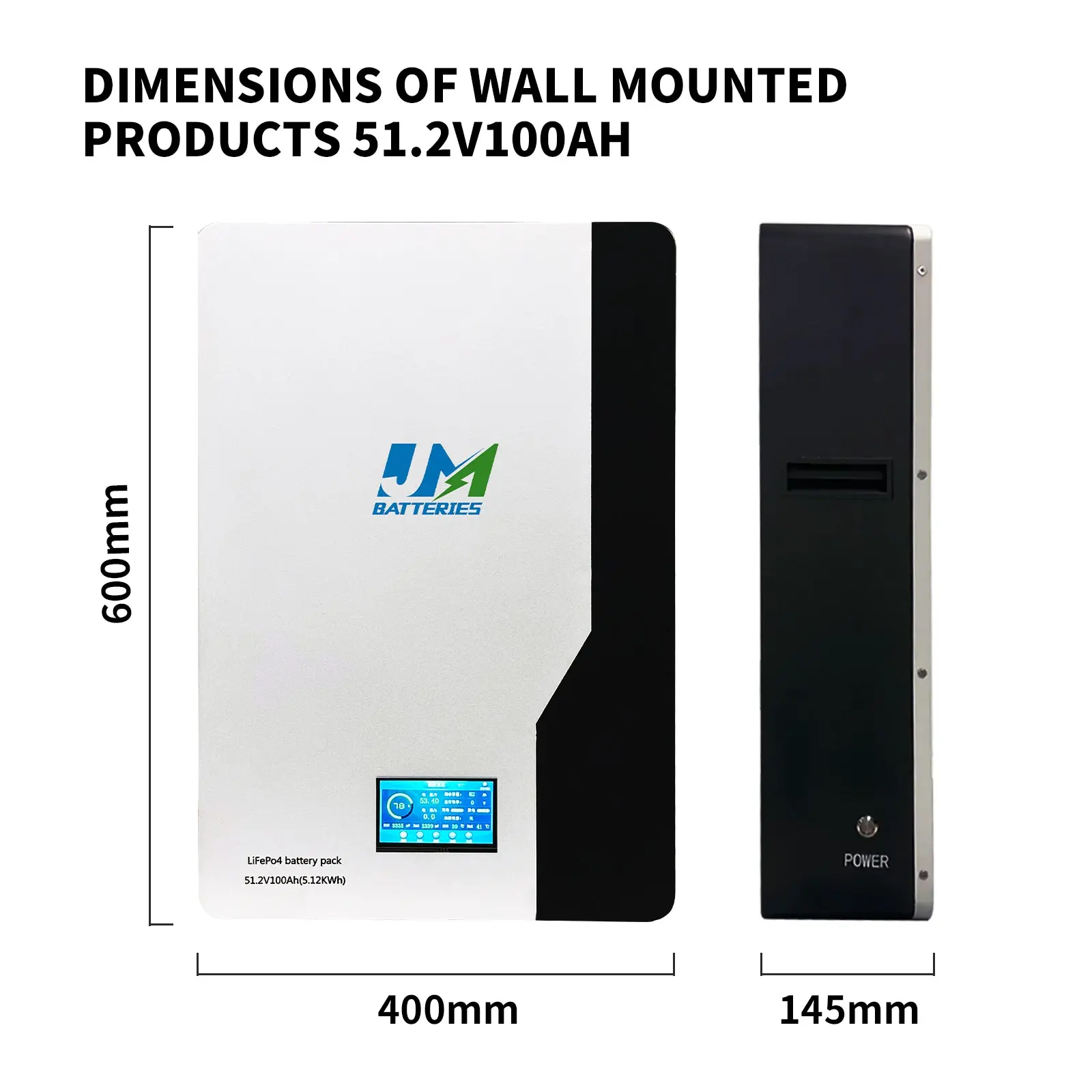 51.2V100AH Wall Mounted Lifepo4 Battery - Image 4