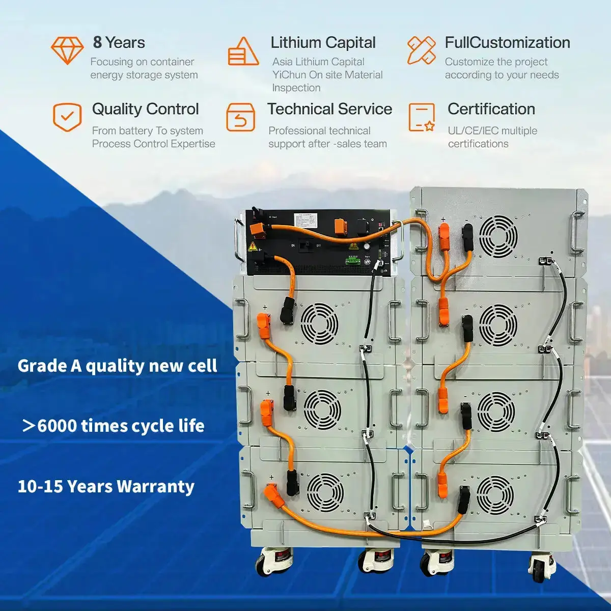 96V 240V 336V 384V 280AH High Voltage Lithium Battery - Image 5