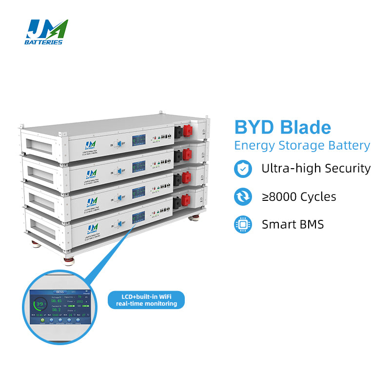 JM Stackable and Wall-Mounted AAA Lithium Batteries with 48V BYD cell