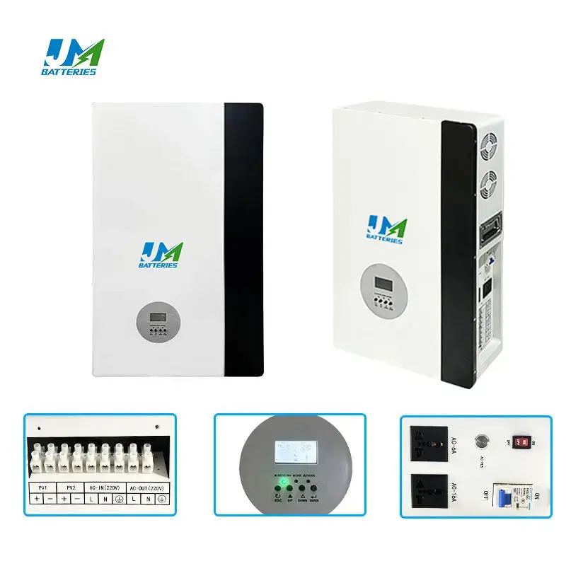 48V Wall Mounted Power Battery 48V 2.4kwh 5kwh Energy Storage Battery Home Solar Sodium Na ion Battery Powerwall With Inverter - Image 6
