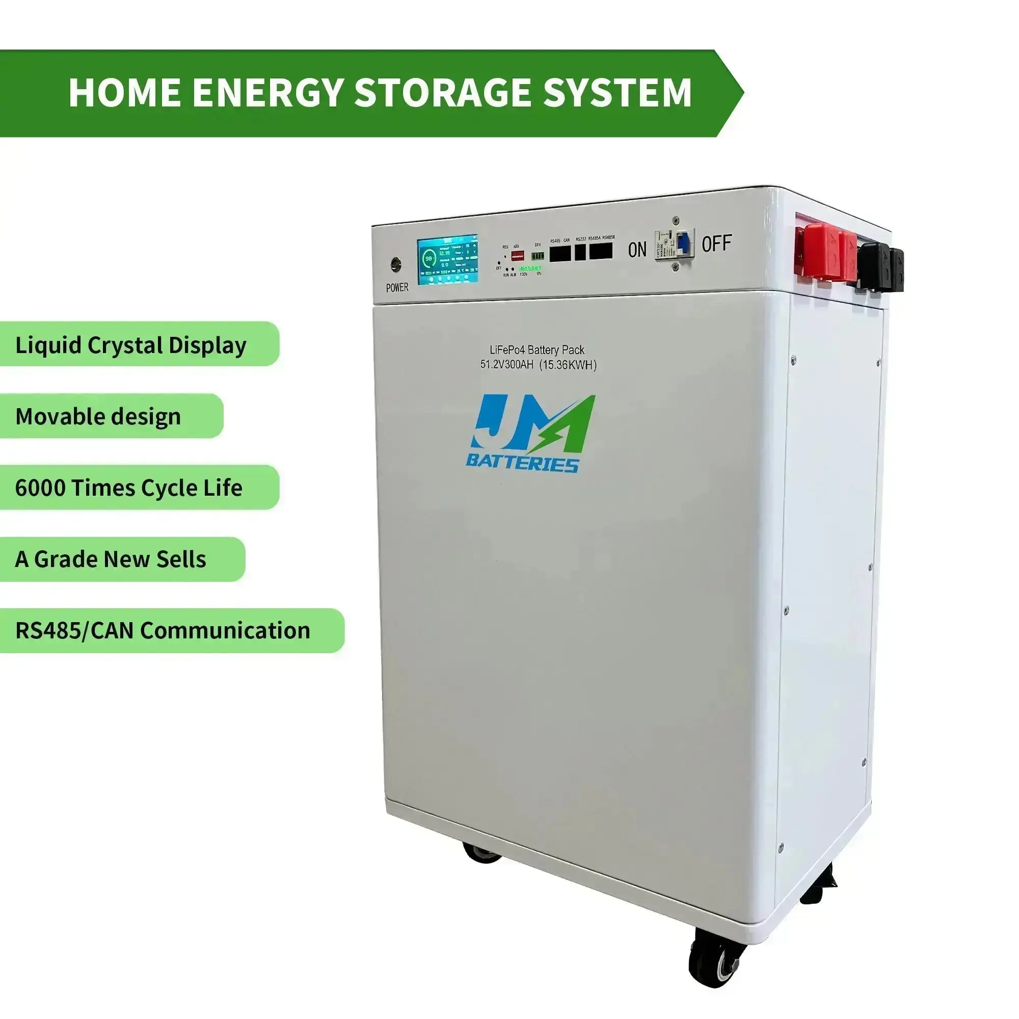 Mobile solar cells battery 51.2V 300AH Compact Floor Mounted Solar Generator - Image 3