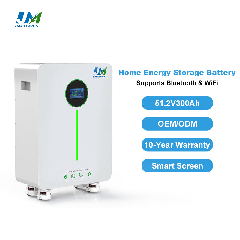 JM 15kwh Lithium Battery 51.2V 48V Solar 300ah LiFePO4 Popular 15kVA Solar Lithium Battery
