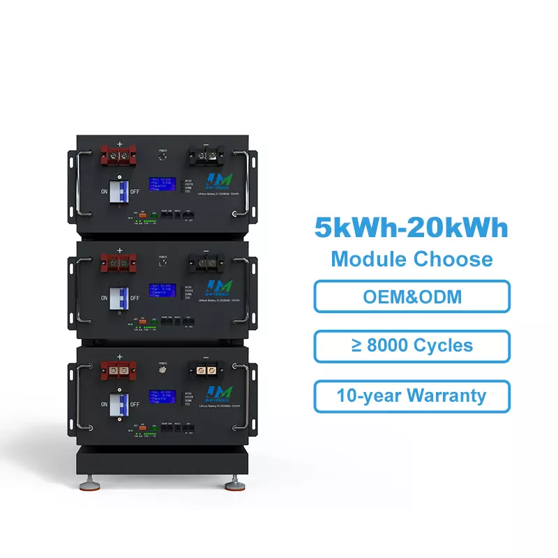JM 48V 100ah 200ah 300ah 400ah Solar Server Battery Rack for Sale
