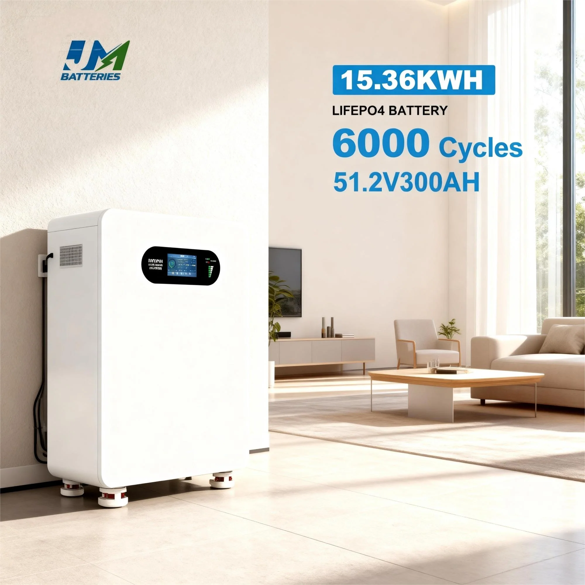 JM 51.2V 48V lithium battery 15Kwh 20Kwh lithium ion batteries 100ah 300ah 314ah home energy storage systems