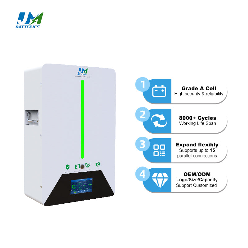 JM Custom Solution 24V 25.6V 100ah Lithium Ion Polymer Battery LiFePO4 for Hybrid Energy Storage System