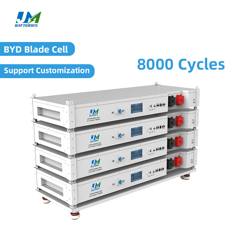 JM Customized Manufacturer 48V 150Ah 7Kwh-100Kwh Lithium ion Battery Pack With Solar Home BMS System