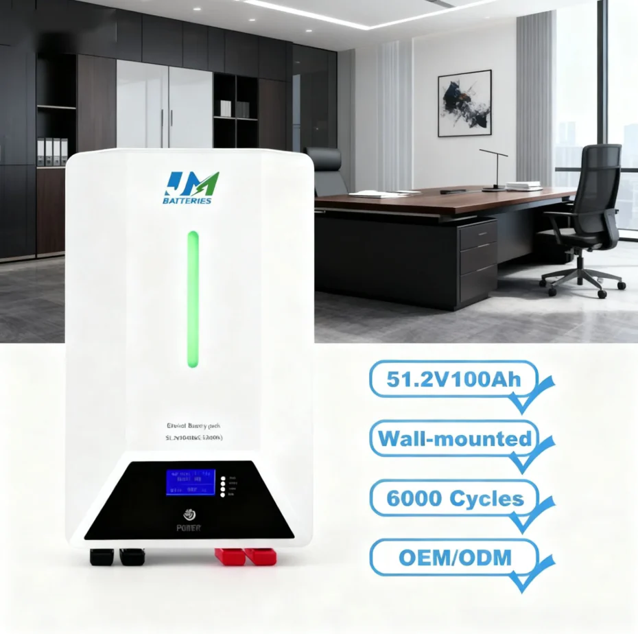 JM 48V 51.2V Powerwall Home Battery 100ah 200ah 15Kwh lifepo4 lithium battery