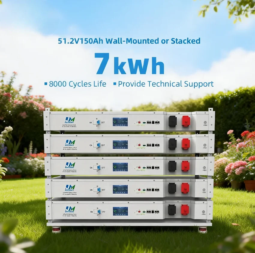 JM Factory Outlet 7Kwh 48V LiFePO4 Ion Battery Pack for Home Energy Storage System