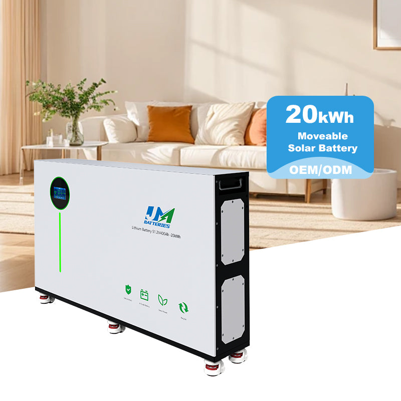 Jm 20kwh Solar Battery LiFePO4 51.2V 400ah for Home Energy Storage Smart BMS 8000 Long Cycles Life and Warranty Motoa UL CE IEC
