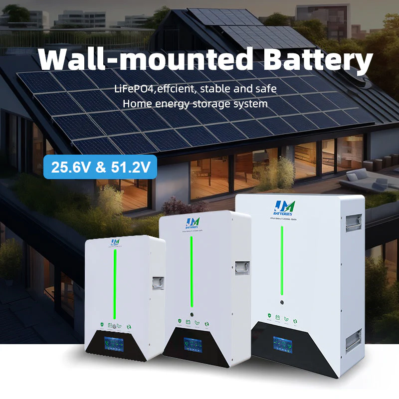 Jm Residential Storage Supplier Wall Mounted AA Lithium Ion Solar Battery for Powerwall Home Energy Storage System