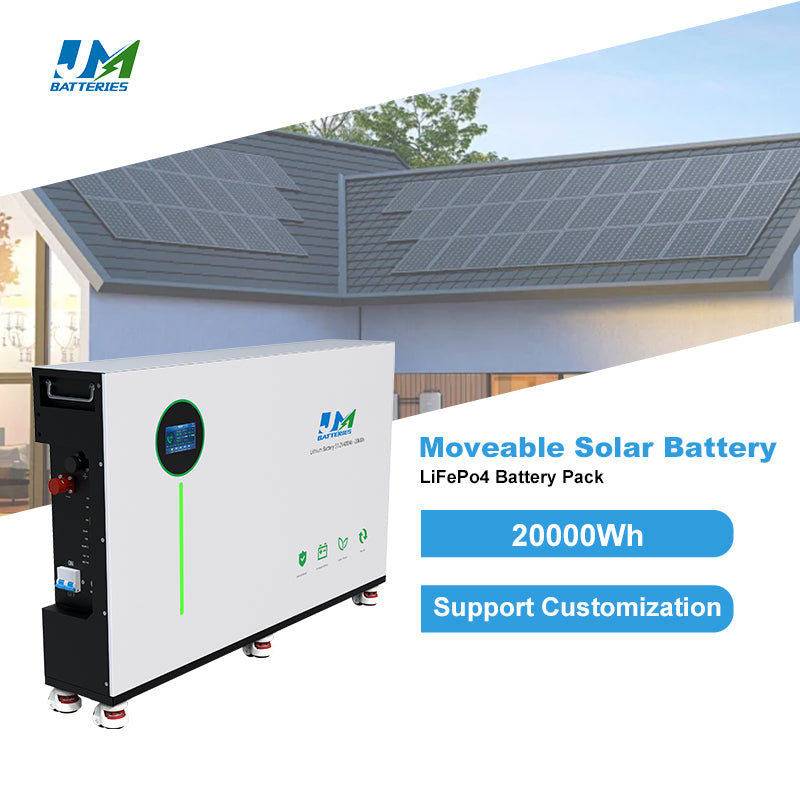 Jm Lithium Battery Solar Energy 51.2V 48V LiFePO4 400ah Standing Cycle 8000 Times Household Energy Storage
