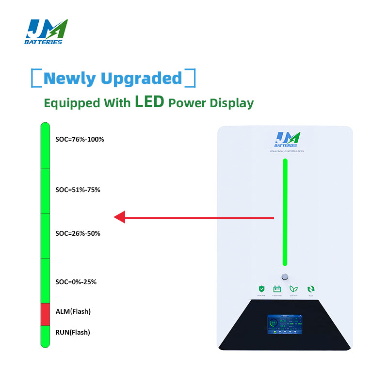 JM Supplier Wall Mounted 5kwh 48V 100ah li ion battery With Wiwf Bluetooth And BMS System - Image 2