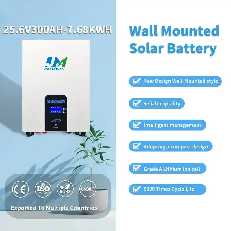 High efficiency wall mounted battery 25.6V 300AH - Image 3