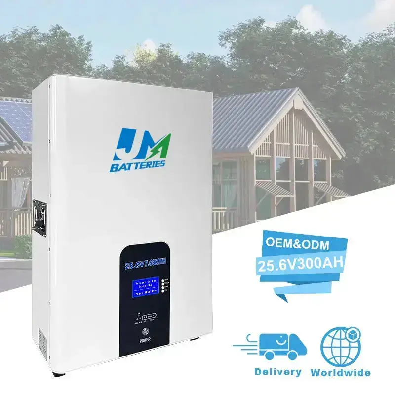 High efficiency wall mounted battery 25.6V 300AH