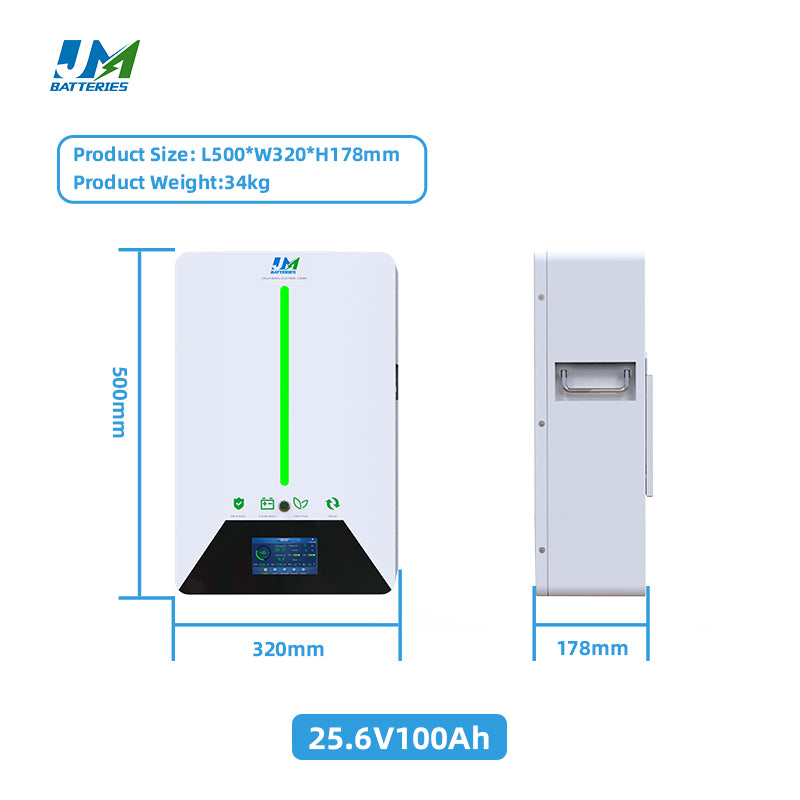 JM Wholesale Lifepo4 Powerwall Battery 24V 25.6V 100Ah 300Ah Lithium Ion Split Battery with CAN Communication Port - Image 5