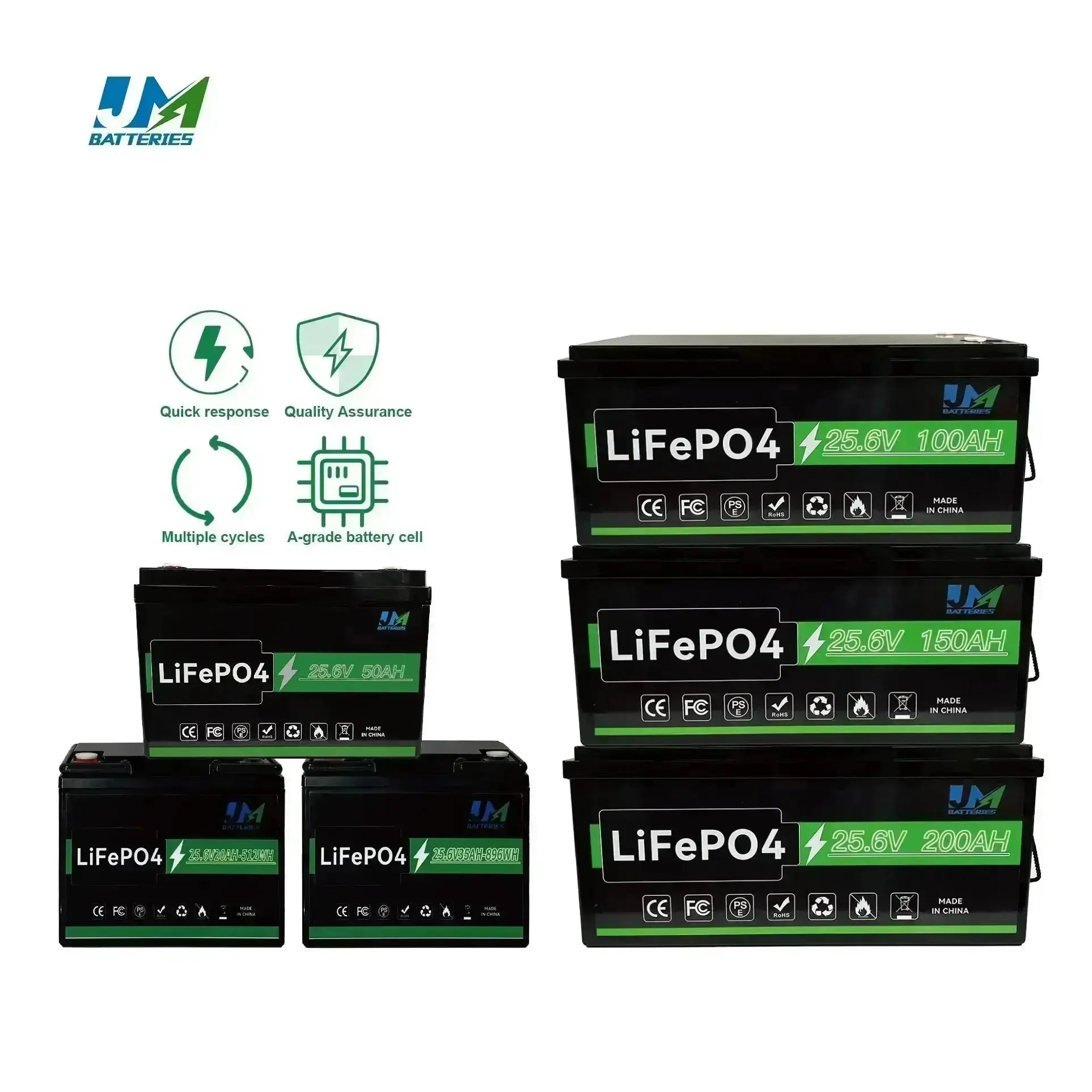JM LFP Battery Packs 25.6V 100ah 150ah 200ah Safe Efficient and Eco-Friendly Energy LiFePO4 Batter - Image 10
