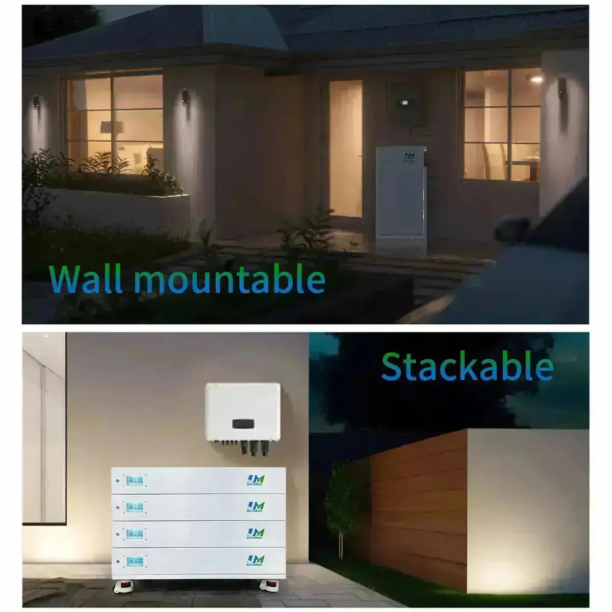 JM Wall-Mountable Battery 51.2V 140AH 300AH Efficient Stackable Battery - Image 5