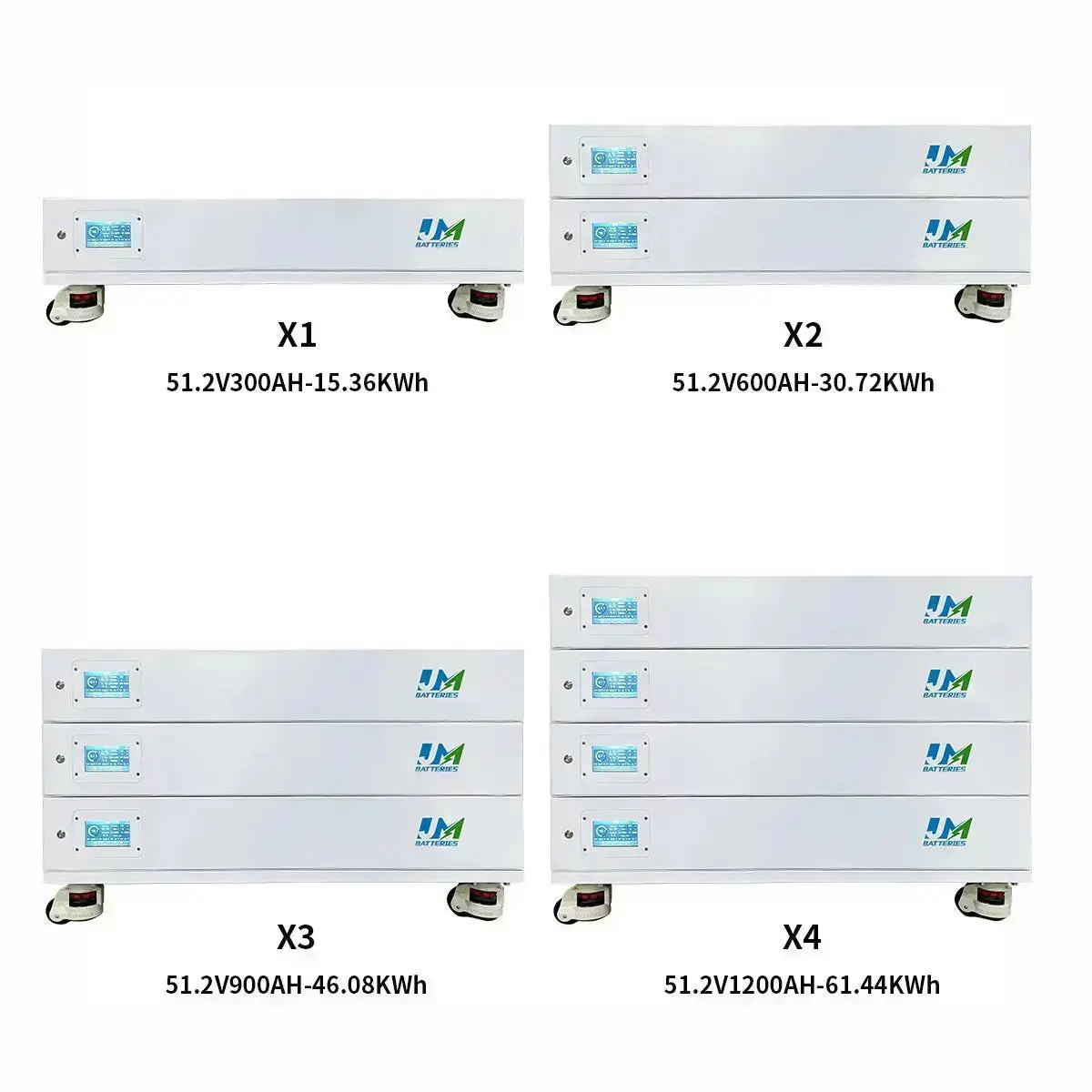 JM Wall-Mountable Battery 51.2V 140AH 300AH Efficient Stackable Battery - Image 7