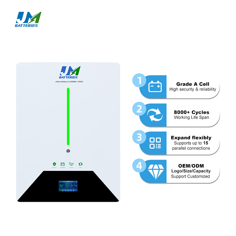 JM Battery Factory 48V 200ah Lithium Ion With Power Wall