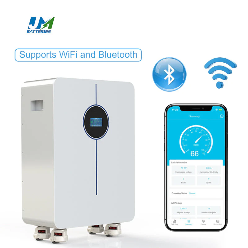 Energy Storage Battery with LCD Display Solar Power Movable Lithium Ion 48V 51.2V 300ah Battery Pack - Image 6