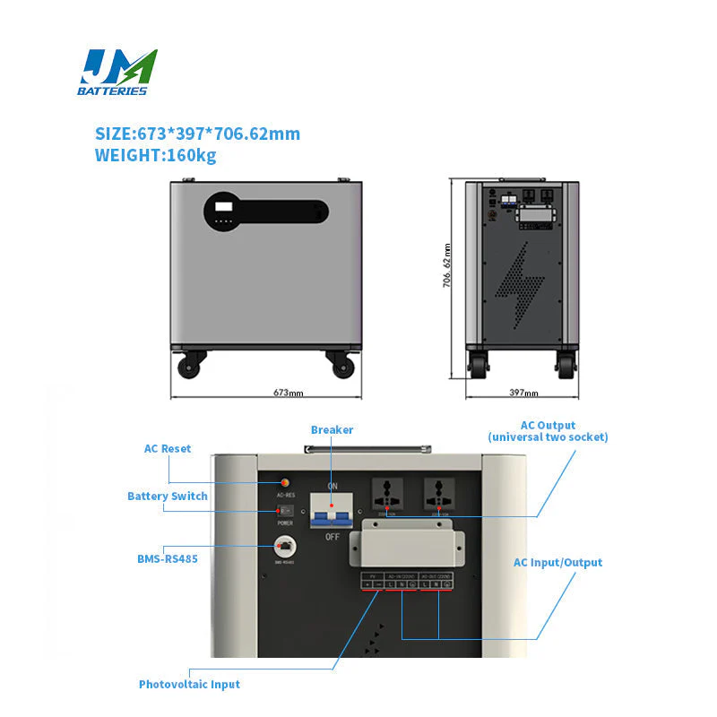 51.2V 300ah All in One Battery for Moveable Solar Battery 15kwh LiFePO4 Battery for Home Energy Storage Systems - Image 4