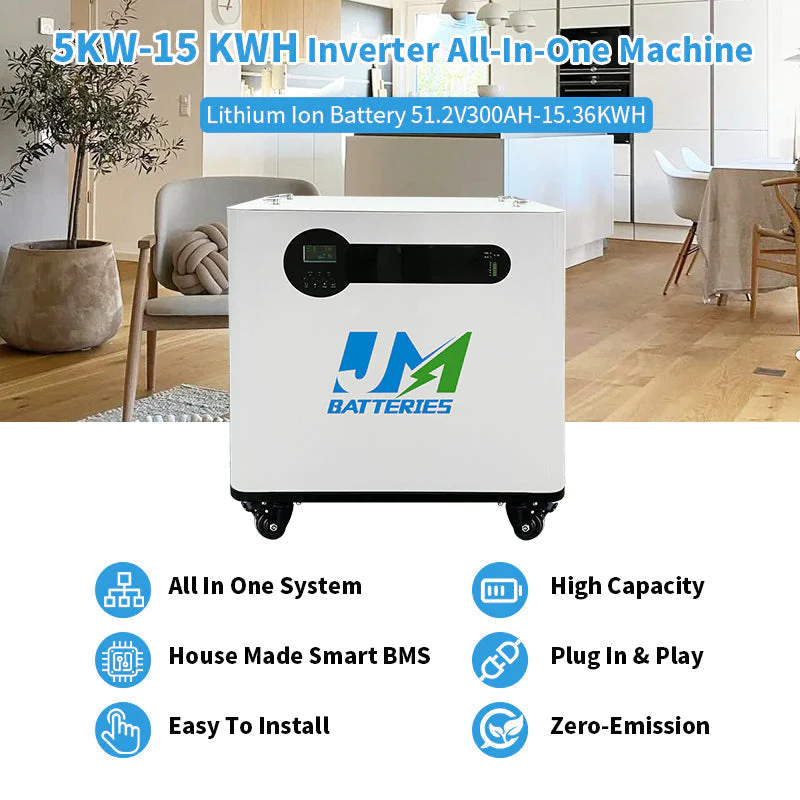 51.2V 300ah All in One Battery for Moveable Solar Battery 15kwh LiFePO4 Battery for Home Energy Storage Systems - Image 3