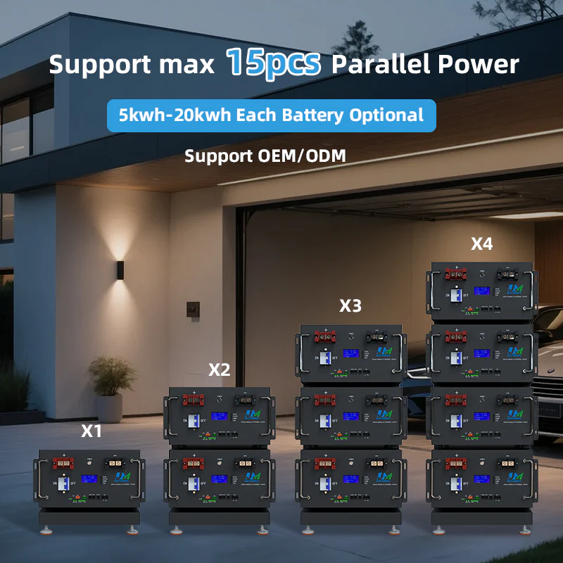 JM Rack battery 48V 100Ah 200Ah 300Ah 400Ah Lifepo4 Battery