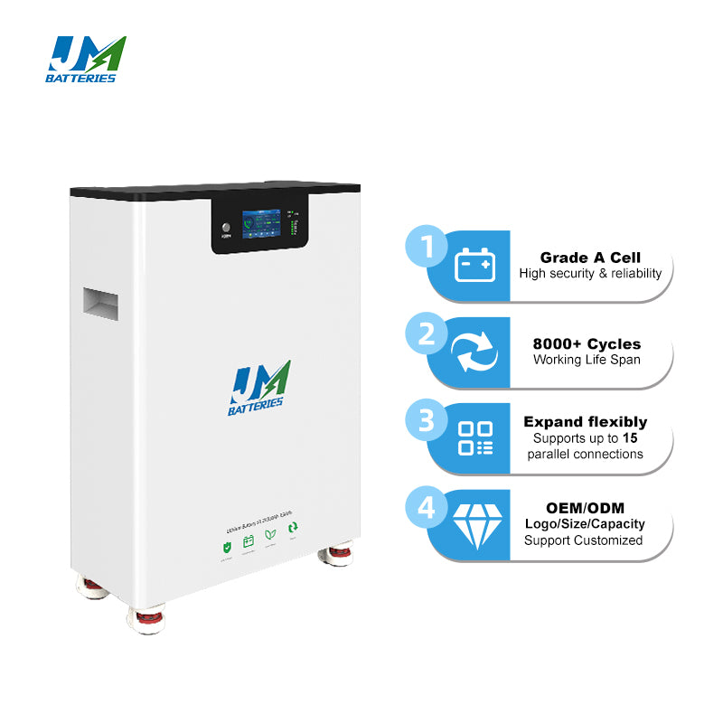 JM 48V 300Ah 314Ah15kwh16kwh Rechargeable Lithium Aa Batteries