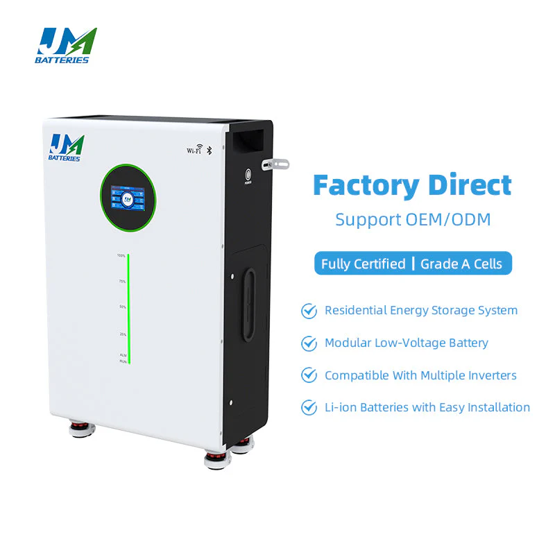 JM CE UL Battery Certification Supplier Lithium Ion Rechargeable Solar Energy Battery Storage System